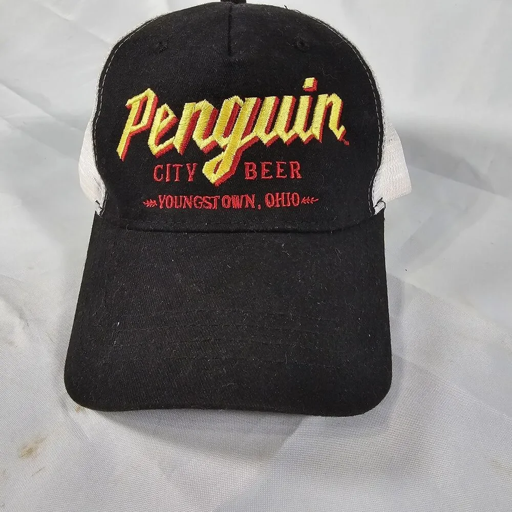 Youngstown, OH Mens 🐧  Polo  and Penguin Beer Hat  Adjustable, Summer Hat